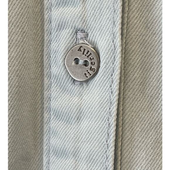 Tigerlily Size 4 NEW Oversized Long Sleeve Lightweight Blue Denim Shirt Dress - Picture 5 of 7